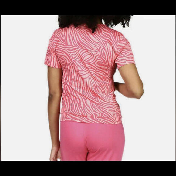 Michael Michael Kors Zebra-Print Drawstring T-Shirt - Picture 2 of 4